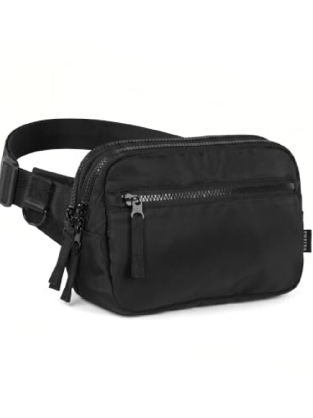 Water Resistant Nylon 2.4L Waist Pack Crossbody Bag with Anti-Theft Pocket